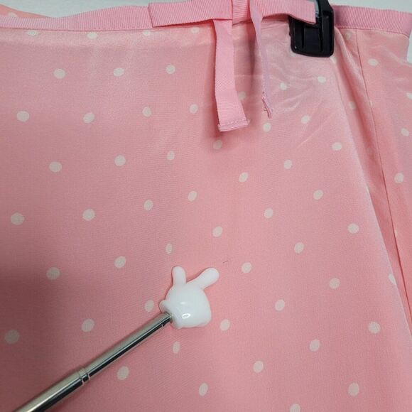 VIntage y2k pink feminine polka dot bow a line silk dreamy delicate skirt 18 - Picture 9 of 10